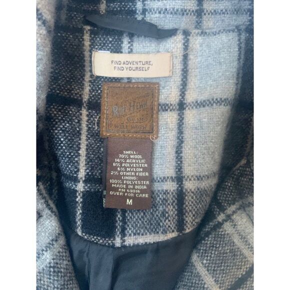 Ruff Hewn Stylish Wool Crop Jacket Blazer Casual Button Down Gray Plaid‎ - Picture 3 of 12